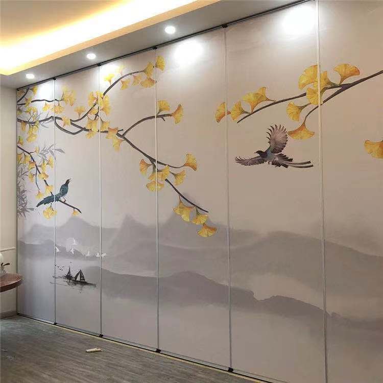 山東酒店活動(dòng)隔斷，吊軌道隔斷工程